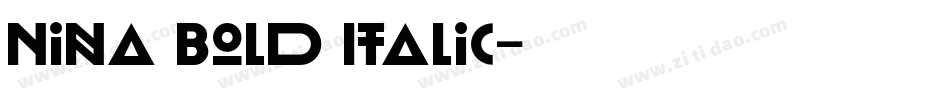 Nina Bold Italic字体转换